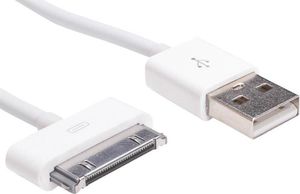 Kabel USB Akyga USB-A - Apple 30-Pin 1 m Biały (AK-USB-08) 1