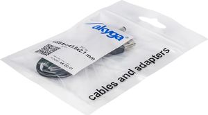 Kabel USB Akyga USB-A - DC 5.5 x 2.1 mm 0.8 m Czarny (AK-DC-01) 4