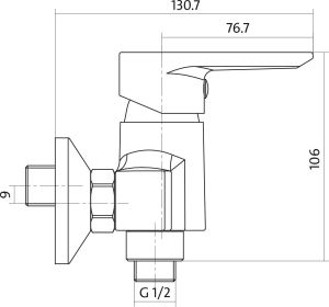 Bateria prysznicowa Cersanit Vero chrom (S951-028) 2