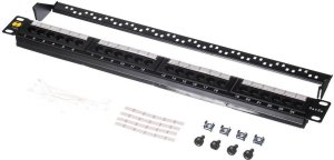NetRack Patch panel 19'' 24-porty Kat. 5e UTP Czarny (104-05) 5