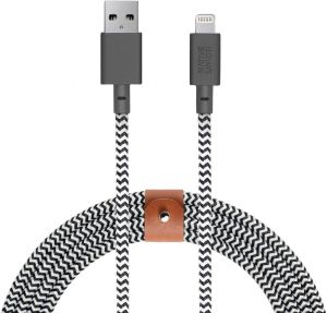 Kabel USB Native Union USB-A - Lightning 3 m Czarny Biały (BELT-KV-L-ZEB-3) 2