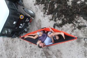 Ticket To The Moon Hamak dwuosobowy Original Hammock Burgundy/Dark Yellow 320x200cm (TMO3437) 15