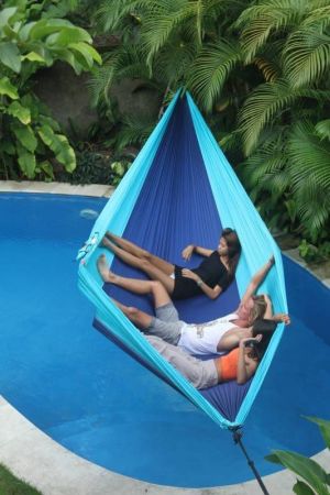 Ticket To The Moon Hamak dwuosobowy Original Hammock Burgundy/Dark Yellow 320x200cm (TMO3437) 5