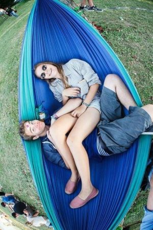 Ticket To The Moon Hamak dwuosobowy Original Hammock Burgundy/Dark Yellow 320x200cm (TMO3437) 6