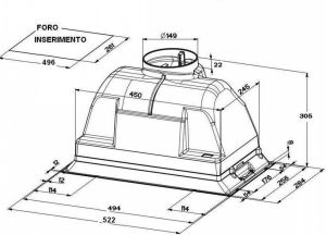 Okap Faber-Castell Inca Plus HIP X 52 Inox (F-110.0157.119) 2