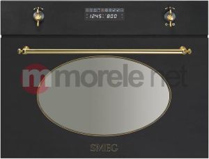 Kuchenka mikrofalowa Smeg COLONIALE grafit/złoto - S-SC845MA 1