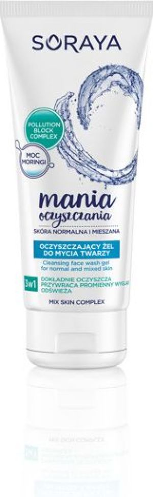 Soraya Mania Oczyszczania Żel oczyszczający do mycia twarzy 3w1 - cera normalna i mieszana 150ml 1