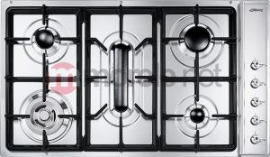 Płyta grzewcza Smeg 90cm, Inox/żeliwne ruszta - S-SE93SGH3 1