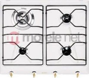 Płyta grzewcza Smeg COLONIALE 60cm biała/złoto, sterowanie front - S-SRV864B 1