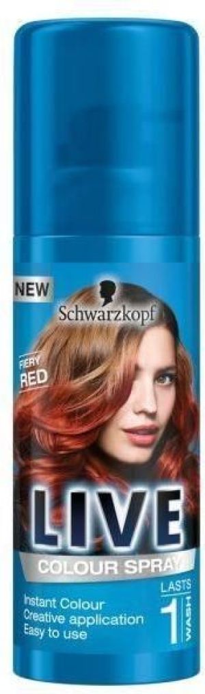 Schwarzkopf Live spray koloryzujący do włosów Fiery Red 120 ml 1