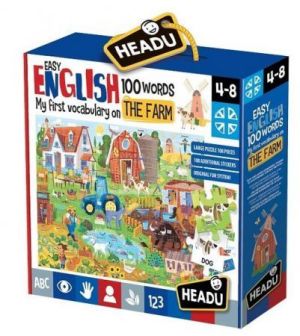 Headu Puzzle do nauki angielskiego, 100 słów - Farma (279574) 1