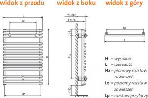 Grzejnik łazienkowy Purmo SAN 15 05 50 cmx147 cmcm biały (F3NA015005000000) 5