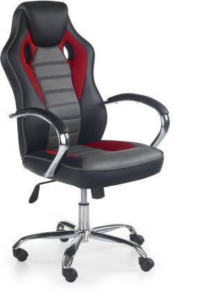 Krzesło biurowe Halmar Scroll Czarno-czerwone 1
