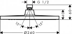 Deszczownica Hansgrohe Pozostały Hansgrohe 26724000 - 26724000 3