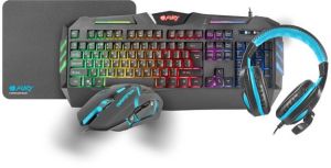 Klawiatura + mysz Fury + SŁUCHAWKI + PODKŁADKA ZESTAW DLA GRACZY 4W1 THUNDERSTREAK RU (NFU-0974) 9