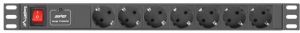 Lanberg Listwa zasilająca PDU 19" 1U 7x Schuko 2m (PDU-07F-0200-BK) 2