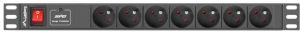 Lanberg Listwa zasilająca PDU 19" 1U 7x 230V PL 2m (PDU-07E-0200-BK) 2