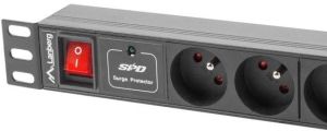 Lanberg Listwa zasilająca PDU 19" 1U 7x 230V PL 2m (PDU-07E-0200-BK) 3