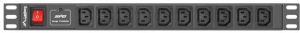 Lanberg Listwa zasilająca PDU 19'' 1U 10x IEC C13 2m (PDU-10I-0200-IEC-BK) 2