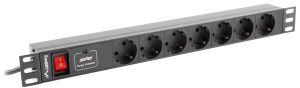 Lanberg Listwa zasilająca PDU 19" 1U 7x Schuko 2m (PDU-07F-0200-IEC-BK) 4