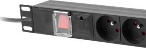 Lanberg Listwa zasilająca PDU 19" 1U 7x 230V PL 2m (PDU-07E-0200-IEC-BK) 3