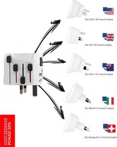 Skross Adapter podróżny Pro 6 w 1 (1.103141) 1