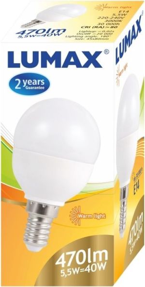 BestService Żarówka LED SMD Lumax 5,5W P45 E14 470lm (LL097) 2
