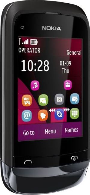 Telefon komórkowy Nokia C2-02 Chrome Black 1