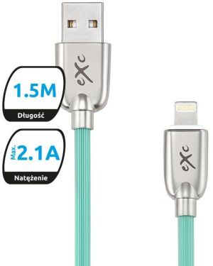 Kabel USB eXc  Lightning 8-pin, zielony (5901687938356) 1