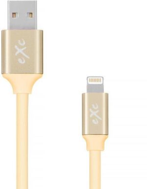 Kabel USB eXc  Lightning 8-pin, 2m, złoty (5901687938738) 1
