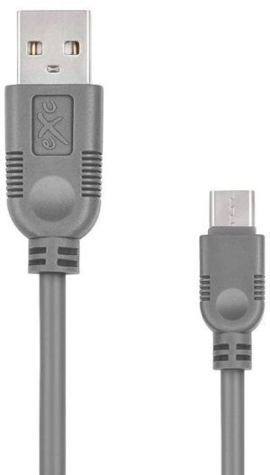 Kabel USB eXc  USB-A - microUSB 0.9 m Szary (5901687939445) 1