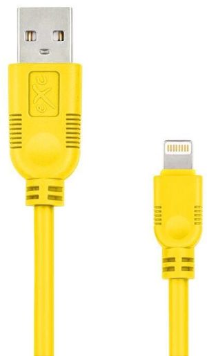 Kabel USB eXc  USB-A - Lightning 0.9 m Żółty (5901687939469) 1