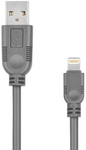 Kabel USB eXc  USB-A - Lightning 0.9 m Szary (5901687939476) 1