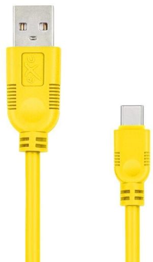 Kabel USB eXc  USB-A - USB-C 0.9 m Żółty (5901687939346) 1