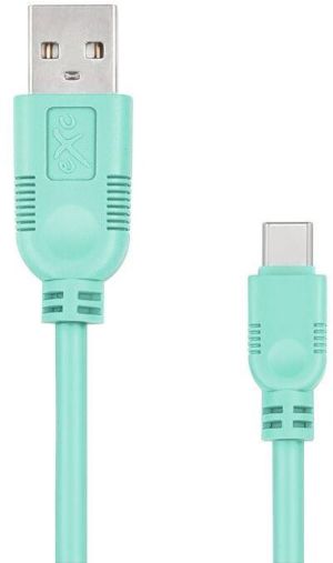 Kabel USB eXc  USB-A - USB-C 0.9 m Zielony (5901687939322) 1
