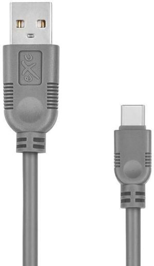 Kabel USB eXc  USB-A - USB-C 2 m Szary (5901687939414) 1
