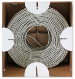 Techly Kabel instalacyjny skrętka UTP Cat5e 4x2 linka CCA 305m szary (025626) 2