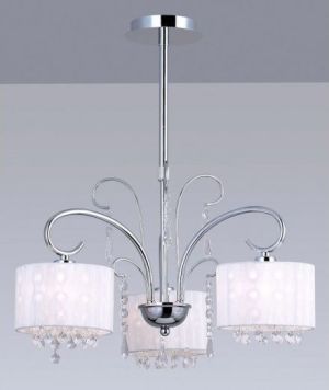 Lampa wisząca Italux Span retro klasyczna chrom  (MDM1583/3 WH) 1