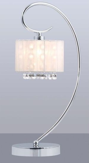 Lampa stołowa Italux Span z kryształkami  (MTM1583/1 WH) 1