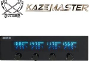 Scythe Kaze Master 5.25\'\'czarny, kontroler obrotów wentylatora (KSCA18 / KM01-BK-5) 1