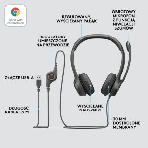 Słuchawki Logitech H390  (981-000406) 6