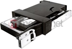 Kieszeń Icy Box 5,25\' na dysk SATA 2,5\'\' i SATA 3,5\'\', wentylator, czarna (IB-172SK-B) 2