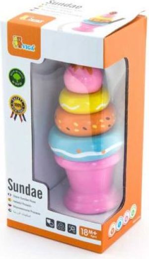 Viga Mini Piramidka Lody Owocowe Z Truskawką (0942, Viga) 2