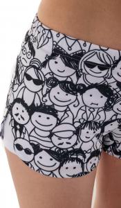 Colour Pleasure Spodenki damskie CP-020 137 czarno-białe r. XS-S 5