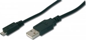 Kabel USB Digitus USB-A - microUSB 1 m Czarny (AK300110010S) 1