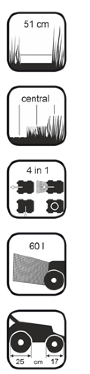 Kosiarka spalinowa NAC Kosiarka spalinowa 5,75KM 60L z napędem i systemem mycia obudowy 4w1 (LS50-575-HS) 2