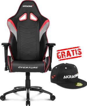 Fotel AKRacing Fotel Overture Czerwony + Snapback czapka z daszkiem 1