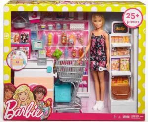 Lalka Barbie Mattel - Zestaw supermarket (FRP01) 1