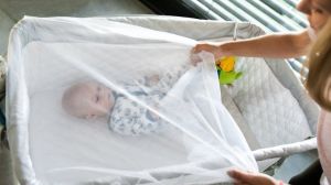 Lionelo Łóżeczko turystyczne dostawne THEO Dark Grey 4