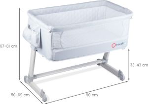 Lionelo Łóżeczko turystyczne dostawne THEO Dark Grey 7